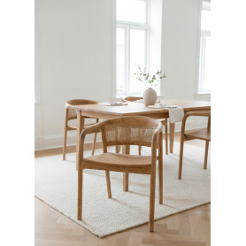 POLTRONA IN TEAK E RATTAN