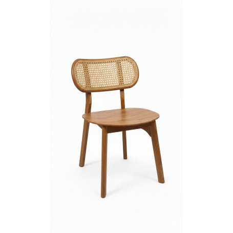 SEDIA IN TEAK E RATTAN