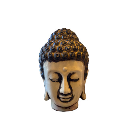 TESTA DI BUDDHA INVECCHIATA H40CM