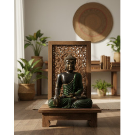 BUDDHA INDONESIANO VERDE H40CM