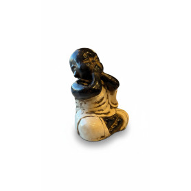BUDDHA CINESE NON PARLO BIANCO 30CM