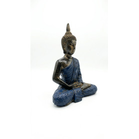 BUDDHA THAI SEDUTO BLU H28CM