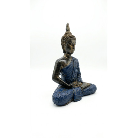 BUDDHA THAI SEDUTO BLU H28CM