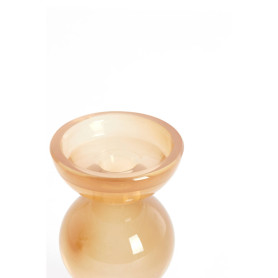 CANDLE STICK ø9,5X15,5 CM ITINGA GLASS