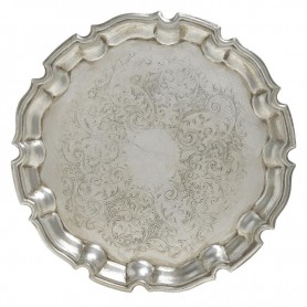 RESIN DECORATIVE PLATE SILVER 27X3