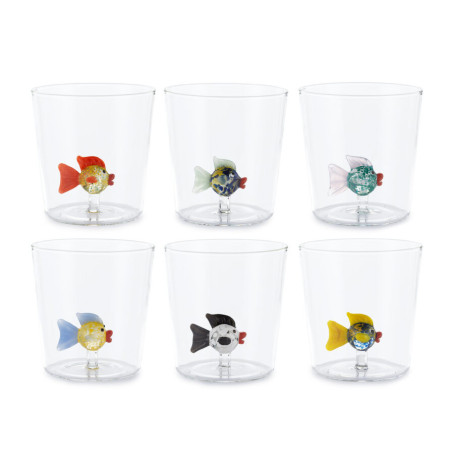SET 6 BICCH. ML.300 CLOWN FISH TREASURE