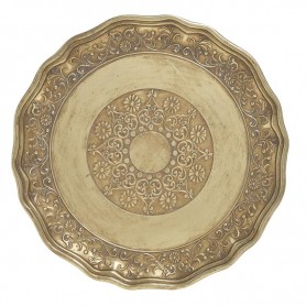 RESIN DECORATIVA PLATE GOLDEN 27X3