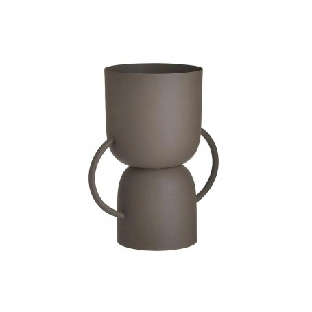 METALLIC VASE BROWN