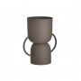 METALLIC VASE BROWN