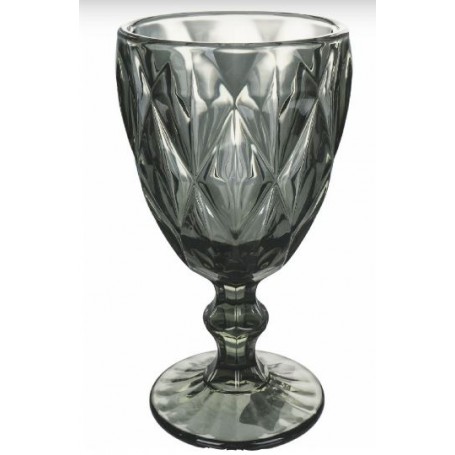 SMOKE GREY S/6 WINE GLASS