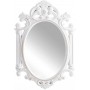 WOODEN WALL MIRROR WHITE