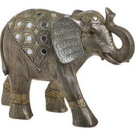 A ELEFANTE RESINA DORATO 29X10X22