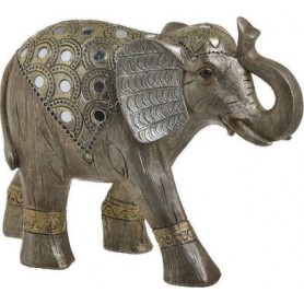 RESIN ELEPHANT GOLDEN 29X10X22