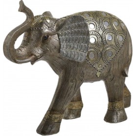 A ELEFANTE RESINA DORATO 32X13X28