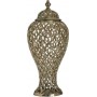 METAL PERFORATED JAR W/LIND GOLD 24X52