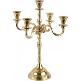 METAL CANDLE HOLDER GOLD MATTE 30X40