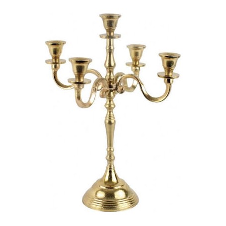 METAL CANDLE HOLDER GOLD MATTE 30X40