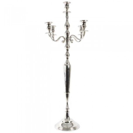 NICKEL PLATED CANDLE STAND 44X104