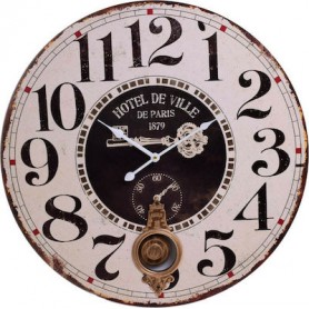 WODFEN WALL CLOCK W/PENDULUM