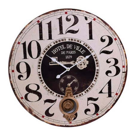 WODFEN WALL CLOCK W/PENDULUM