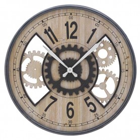 WOOD/METAL WALL CLOCK