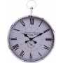 METAL WALL CLOCK ANTIQUE WHITE