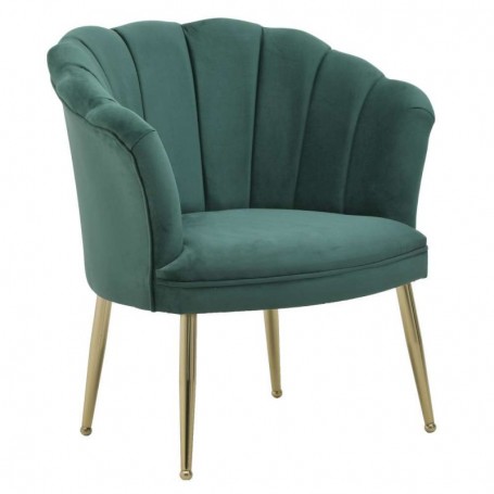 VELVET ARMCHAIR DARK GREEN