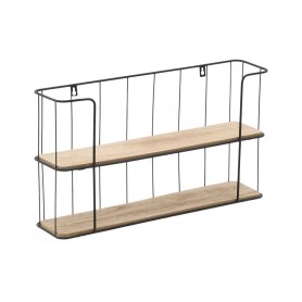 METAL/WOODEN WALL SHELF