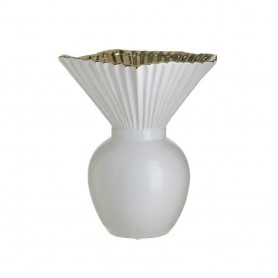 CERAMIC VASE WHITE/GOLDEN