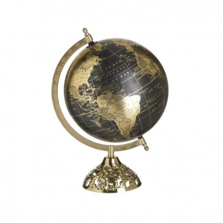 METAL/PL GLOBE GOLDEN BLACK 23X20X30