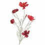 PL/FABRIC FLOWER BRANCH RED