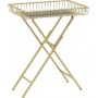 METAL/GLASS TRAY TABLE GOLD/BLACK