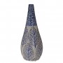 CERAMIC VASE BLUE/WHITE 14.5X36.5