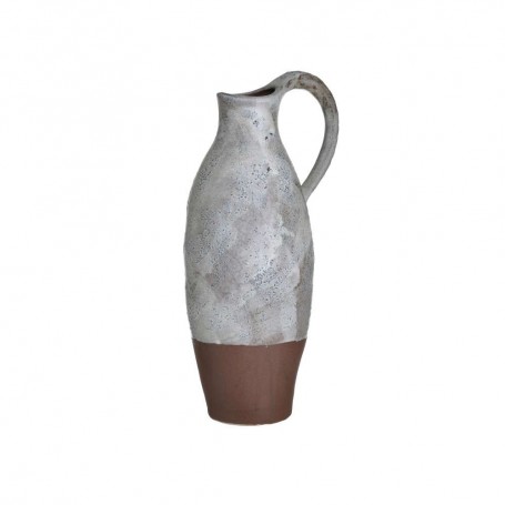 CERAMIC VASE ANTIQUE GRAY/MARON 18X14X37