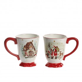 TAZZA DI BABBO NATALE H 12CM