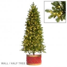300 LED L.WALL TREE ON DRUM BASE GRN