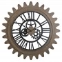 WOOD/METAL WALL CLOCK BLACK NATURAL