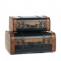 SET 2 FX LTH.SUITCASE BOX BLK/BRWN 45/38