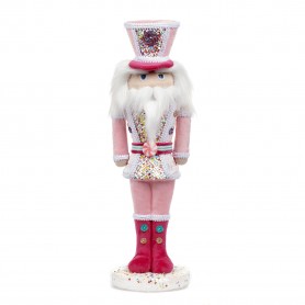 CANDY NUT CRACKER TT PNK/WH 41CM