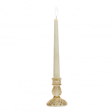 GLSS ELEGNAT CANDLE HOLDER TT GLD 10CM