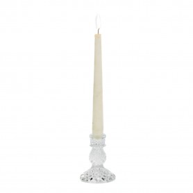 GLSS ELEGANT CANDLE HOLDER TT CLR 10CM