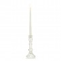 GLSS BAROQUE CANDLE HOLDER ON STAND CLR