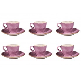 MEDITERRANEO SET 6 TAZZINE CAFFE' PIATTO