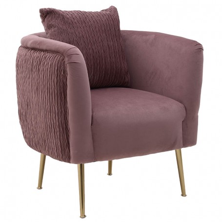 VELVET ARMACHAIR DARK PINK 76X74X72