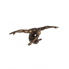 P RESIN STATUETTE ANTIQUE BRONZE