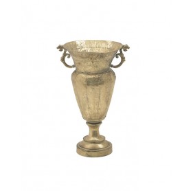 METAL AMPHORA ANTIQUE GOLDEN