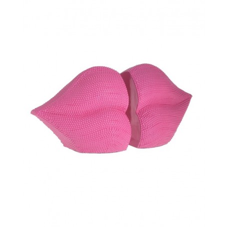 S/2 PVC/CEMENT BOOKEND LIPS PINK