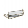 METAL TRAY W/MIRROR GOLD MEDIUM