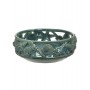 CERAMIC PERFORATED BOWL ANT.BLUE