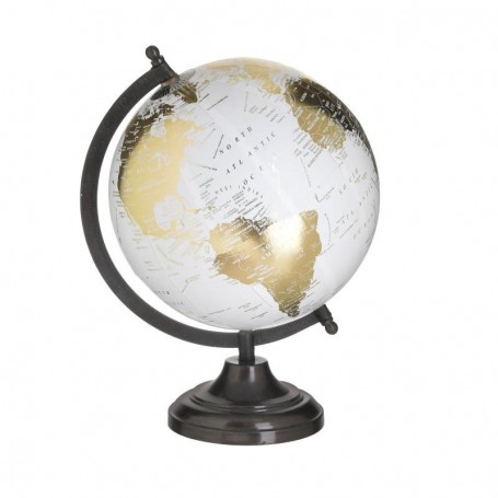 METAL GLOBE GOLDEN/WHITE